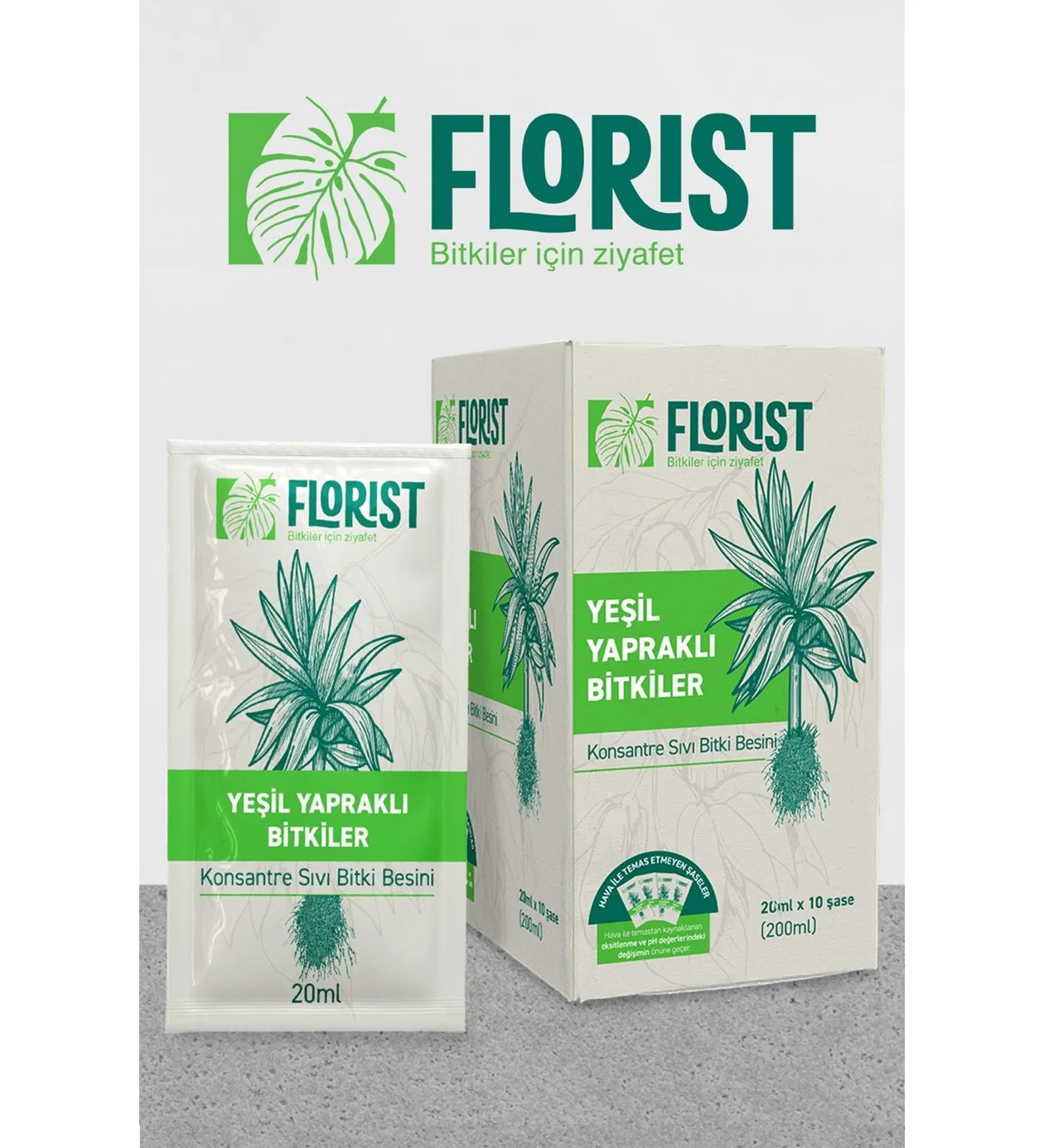 Florist Yeşil Yapraklı Bitkiler İçin Bitki Besini
