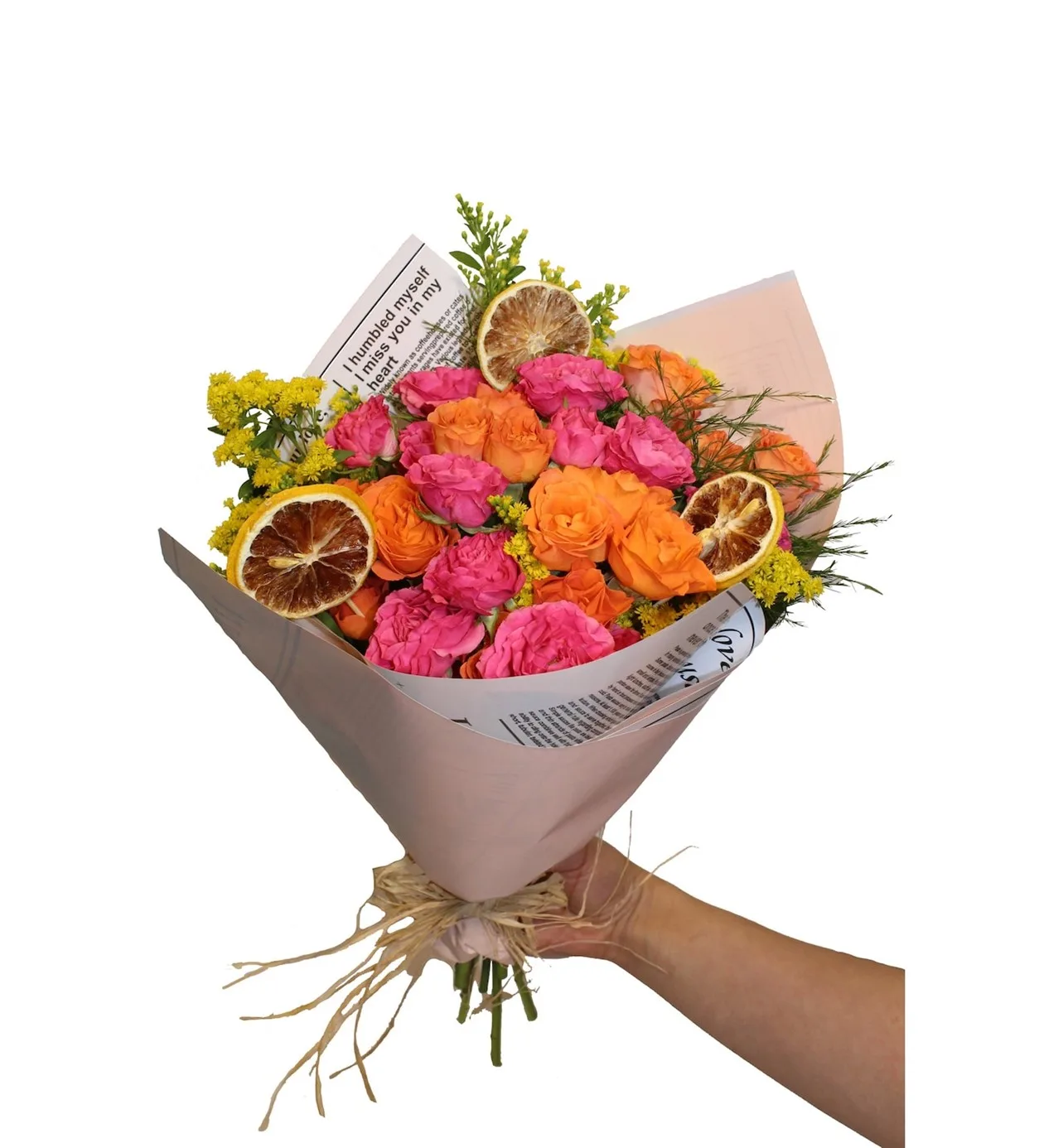 Soft Buket Kağıdında Çardak Güller Buketi