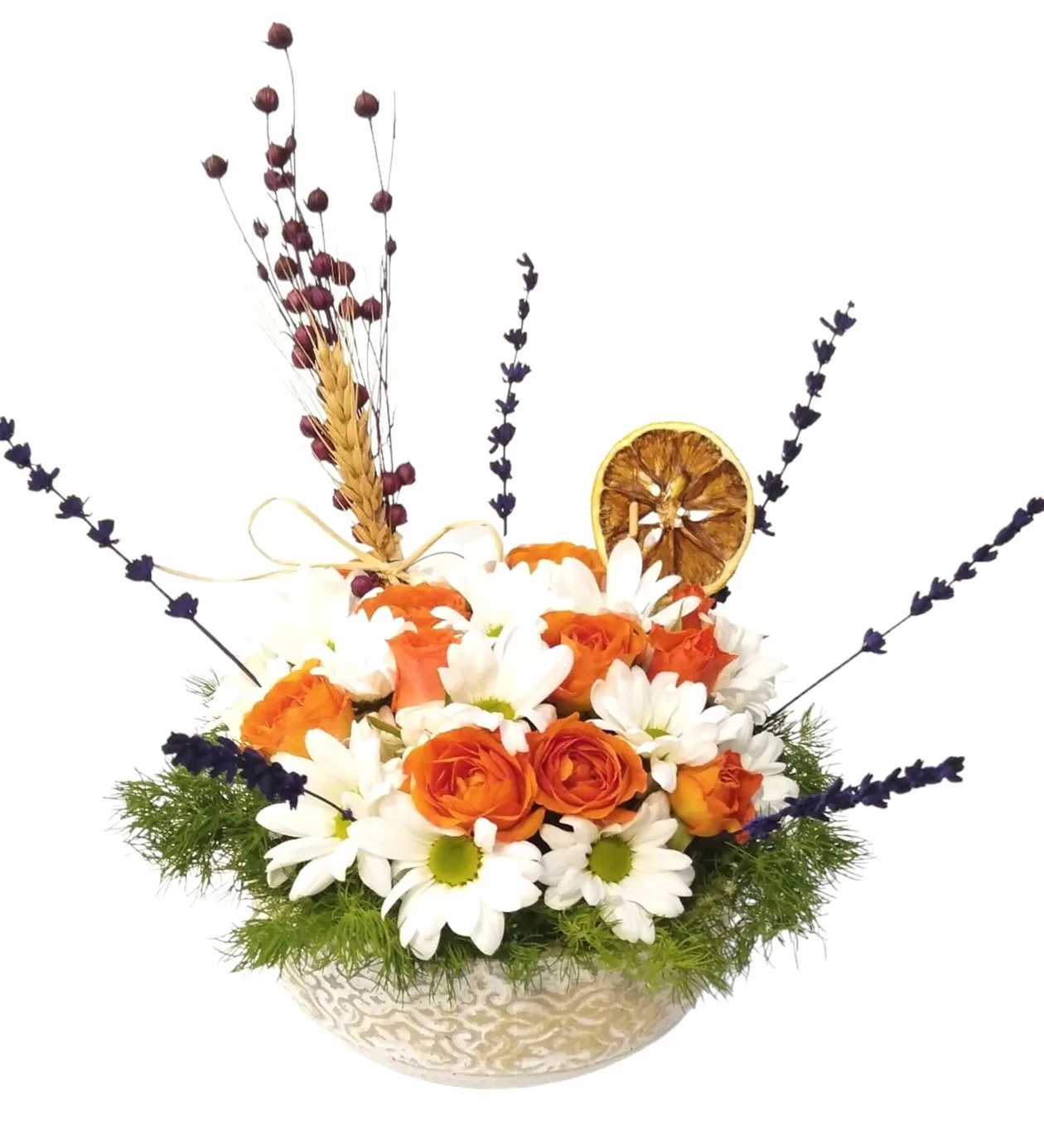 Eskitme Serisi Orange Roses Çardak Güller