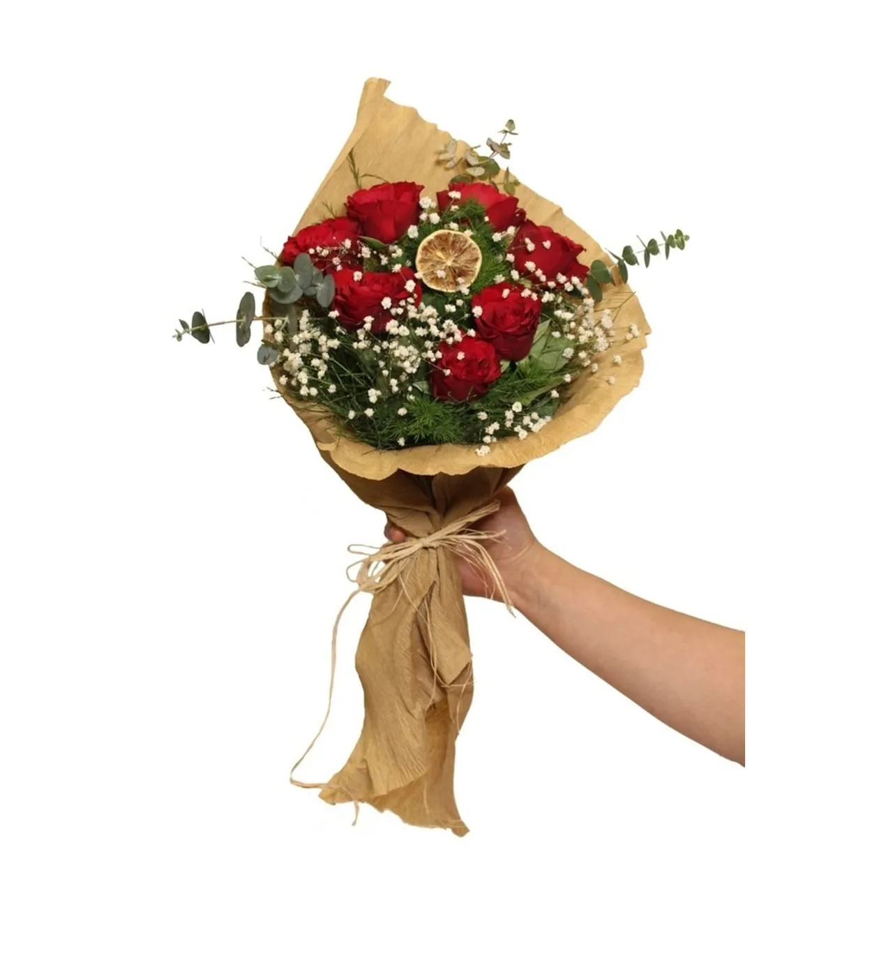 Sade ve Doğal 7 Kırmızı Gül Buketi